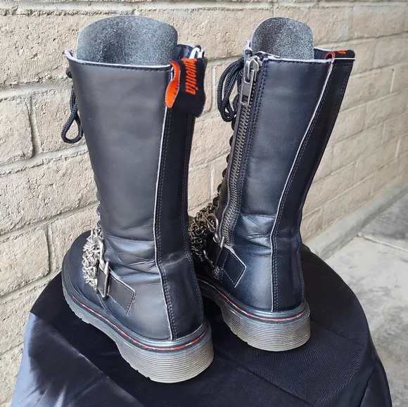 Demonia Disorder 301 Brass Knuckle Boots RARE - Picture 3 of 12